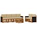 Set di divani da esterno con cuscino 7 pcs Naturale e Beige - Foto miniatura 1