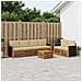 Set di divani da esterno con cuscino 7 pcs Naturale e Beige - Foto miniatura 2