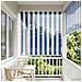 Tenda a Rullo Esterno Blocco UV 90% Strisce Blu e Bianche HDPE - Foto miniatura 3