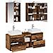 Set di mobili per il bagno 5 pcs Legno antico - Foto miniatura 3