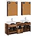 Set di mobili per il bagno 5 pcs Legno antico - Foto miniatura 8