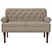 Loveseat con bottoni imbottiti Cappuccino 120 x 65 x 77 cm - Foto miniatura 3