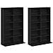 Mobile per CD 2 pz Rovere Nero 65 x 23,5 x 97,5 cm - Foto miniatura 5
