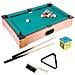 Mini Biliardo Gioco da Tavolo in Legno con 2 Stecche Palle Gesso e Triangolo - Foto miniatura 4