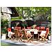 Set Da Giardino In Legno 8 Posti Con Cuscini Terracotta Maui - Foto miniatura 13