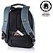 Bobby Hero Small Zaino Antifurto Usb Azzurro (borsa Unisex)  - Foto miniatura 3