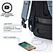 Bobby Hero Small Zaino Antifurto Usb Azzurro (borsa Unisex)  - Foto miniatura 7