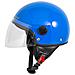 Casco Jet Demi Scooter Moto Omologato Ece 22 Visiera Antigraffio Blu Xs - Foto miniatura 4