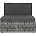Set Divani da Giardino 12pz con Cuscini in Polyrattan Grigio - Foto miniatura 2