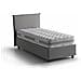 Letto Singolo Cassiopea, Letto Contenitore Con Rivestimento In Tessuto, 100% Made In Italy, Apertura Frontale, Adatto Per Materasso Cm 80x200, Grigio - Foto miniatura 2