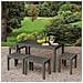 Set Salotto Da Esterno Sanremo, Set Da Giardino Con 1 Tavolo Rettangolare E 4 Panchine, Set Indoor E Outdoor Da Pic Nic, 100% Made In Italy, Antracite - Foto miniatura 1