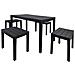 Set Salotto Da Esterno Sanremo, Set Da Giardino Con 1 Tavolo Rettangolare E 4 Panchine, Set Indoor E Outdoor Da Pic Nic, 100% Made In Italy, Antracite - Foto miniatura 2