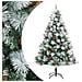 Albero Natale Artificiale Incernierato Con Pigne E Bacche 180cm - Foto miniatura 1