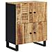Credenza Con 4 Ante 60x33x75 Cm In Legno Massello Di Mango - Foto miniatura 2
