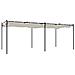 Pergola Con Tetto Retrattile Crema 589x292x230 Cm - Foto miniatura 5