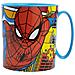 Tazza Blu Per Bambini In Plastica Spiderman Uomo Ragno Da 350 Ml Adatta Al Microonde - Foto miniatura 2
