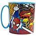 Tazza Blu Per Bambini In Plastica Spiderman Uomo Ragno Da 350 Ml Adatta Al Microonde - Foto miniatura 3