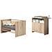 Letto 70 X 140 Cm + Fasciatoio A 2 Ante - Decoro Rovere Naturale - Foto miniatura 1