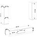 Set di Mobili per TV, Mobiletto Basso + 2 Pensili, 240x40x140 cm, Colore Bianco - Foto miniatura 3