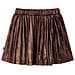 Gonna Da Bambina Con Brillantini Cognac 128 - Foto miniatura 2