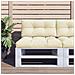 Cuscino Per Pallet Crema 80x40x12 Cm In Tessuto - Foto miniatura 1