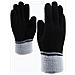Guanti Touch Screen In Peluche Tinta Unita Black - Foto miniatura 1