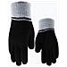 Guanti Touch Screen In Peluche Tinta Unita Black - Foto miniatura 2
