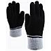 Guanti Touch Screen In Peluche Tinta Unita Black - Foto miniatura 4