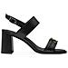 Black Casual Open Sandals Sandali Pelle Scarpe Donna Nero Eu 39, 1-28333-42 001 - Foto miniatura 2