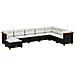 Set Divani da Giardino con Cuscini 8 pz Nero in Polyrattan - Foto miniatura 1