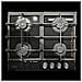 Piano Cottura SSPC604GFG a Gas 4 Zone Cottura da 60 cm Colore Nero - Foto miniatura 1