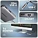 N HMC-5HL USB 5Gbps hub 2x USB-A HDMI 4k / 60Hz RJ-45 GLAN PD 100W kabel USB-C Cablato USB 3.2 Gen 1 (3.1 Gen 1) Type-C Argento - Foto miniatura 2
