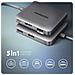 N HMC-5HL USB 5Gbps hub 2x USB-A HDMI 4k / 60Hz RJ-45 GLAN PD 100W kabel USB-C Cablato USB 3.2 Gen 1 (3.1 Gen 1) Type-C Argento - Foto miniatura 7