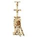 Albero Per Gatti E Tiragraffi Sisal 138 Cm Zampe Stampate Beige - Foto miniatura 3