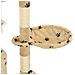 Albero Per Gatti E Tiragraffi Sisal 138 Cm Zampe Stampate Beige - Foto miniatura 6