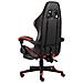 Lusso Casadino -  Sedia Da Gaming Con Poggiapiedi Nero E Rosso In Similpelle - Foto miniatura 3