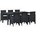 Set pranzo giardino 7 pezzi con cuscini Anthracite Polyrattan - Foto miniatura 1