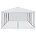 Tenda per Feste con 10 Pareti Laterali in Rete Bianca 6x4m HDPE - Foto miniatura 4