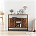 Credenza in Legno Antico 100x35x80 cm in Legno Ingenerizzato e Acciaio - Foto miniatura 4