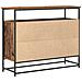 Credenza in Legno Antico 100x35x80 cm in Legno Ingenerizzato e Acciaio - Foto miniatura 8