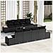Set Divano da Giardino con cuscino 7 pcs Nero 294 x 62 x 69 cm - Foto miniatura 2
