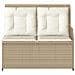 Panchina da giardino con cuscino Beige Poly Rattan - Foto miniatura 3