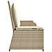 Panchina da giardino con cuscino Beige Poly Rattan - Foto miniatura 4