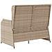 Panchina da giardino con cuscino Beige Poly Rattan - Foto miniatura 5