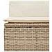 Panchina da giardino con cuscino Beige Poly Rattan - Foto miniatura 6