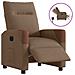 Poltrona Elettrica Reclinabile Marrone in Tessuto - Foto miniatura 1