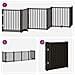 Cancello per Cani Porta Pieghevole Nero 6 Pannelli 480cm Pioppo - Foto miniatura 6