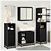 Set di mobili per il bagno 3 pcs Rovere Nero Legno multistrato - Foto miniatura 4