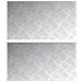 Dischi Quadrati 2 pcs Argento 70 x 40 cm Alluminio - Foto miniatura 1