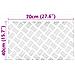 Dischi Quadrati 2 pcs Argento 70 x 40 cm Alluminio - Foto miniatura 8